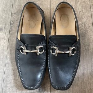 Salvatore Ferragamo Loafers Gancini Bit Moccasins Sz 10 EE Wide Width